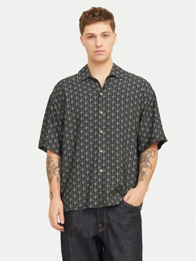 Jack & Jones Koszula Marshall 12271103 Czarny Wide Fit