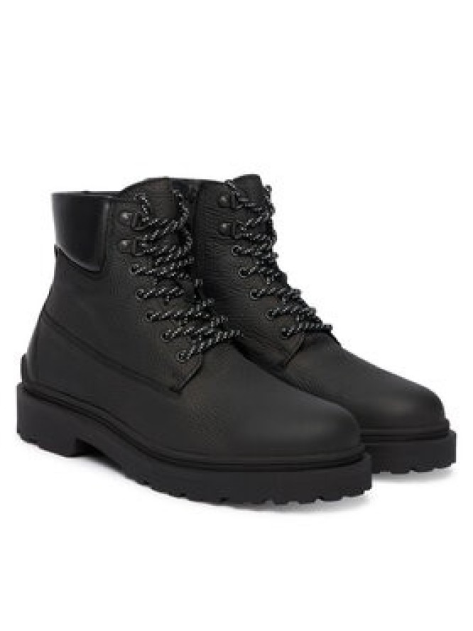 Tommy Jeans Trzewiki Tjm Lace Up Boot Leather EM0EM01629 Czarny