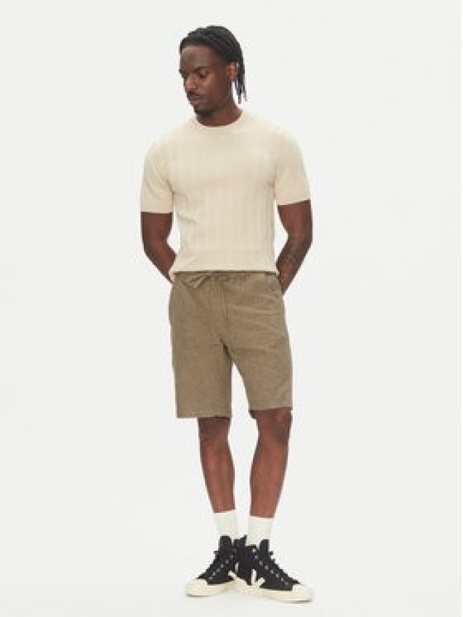 Lindbergh Szorty materiałowe 30-508003 Beżowy Relaxed Fit