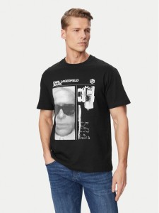 Karl Lagerfeld Jeans T-Shirt B2M17067 Czarny Regular Fit