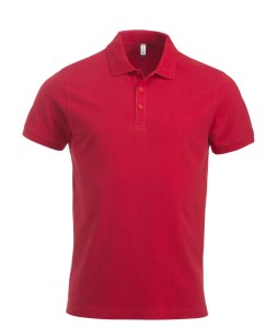 clique Classic Lincoln S/S koszulka polo z bawełny, nowoczesny krój – red