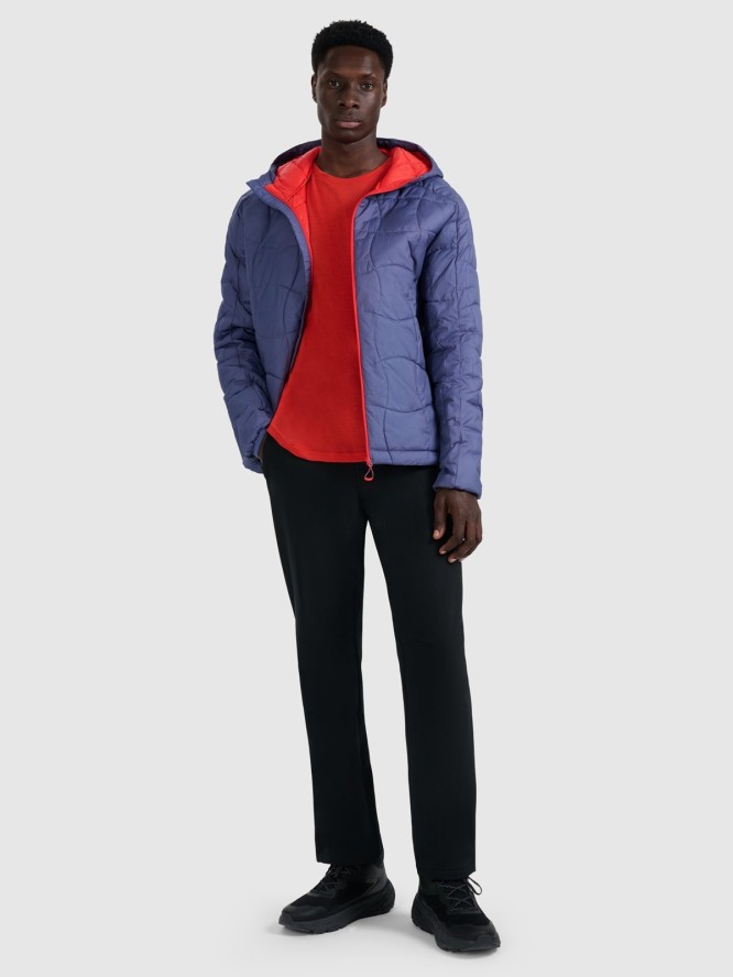 4F Kurtka puchowa trekkingowa z wypełnieniem Primaloft Silver męska - granatowa XL