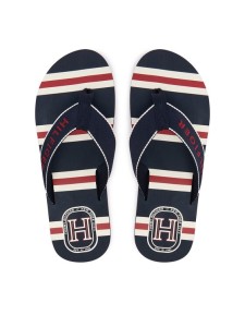 Tommy Hilfiger Japonki Stripes Beach Sandal FM0FM06003 Granatowy
