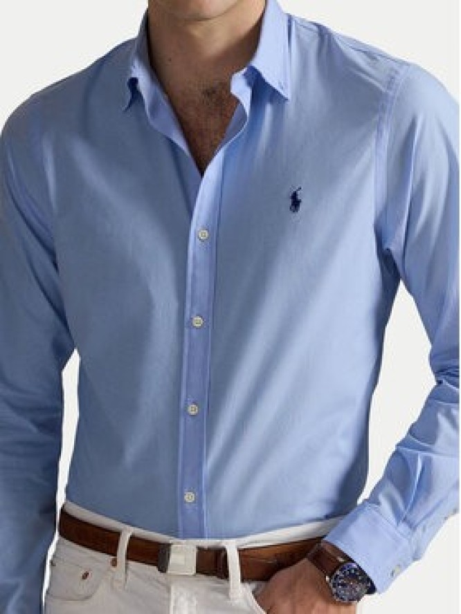 Polo Ralph Lauren Koszula 710929348009 Błękitny Slim Fit