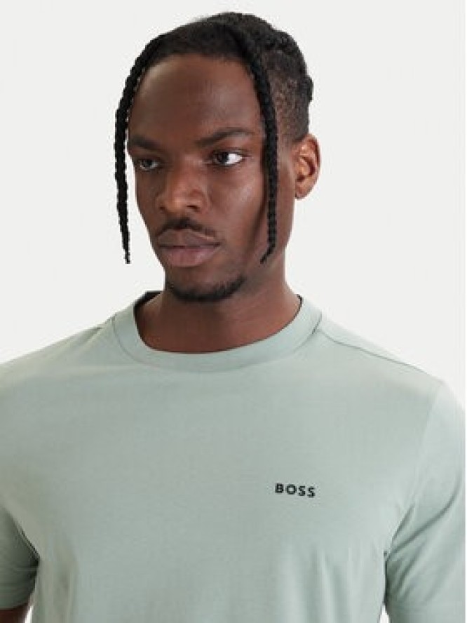 BOSS T-Shirt 50506373 Zielony Regular Fit