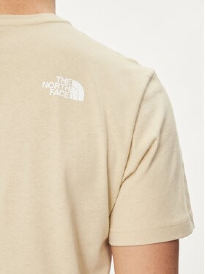 The North Face T-Shirt Woodcut Dome NF0A87NX Beżowy Regular Fit