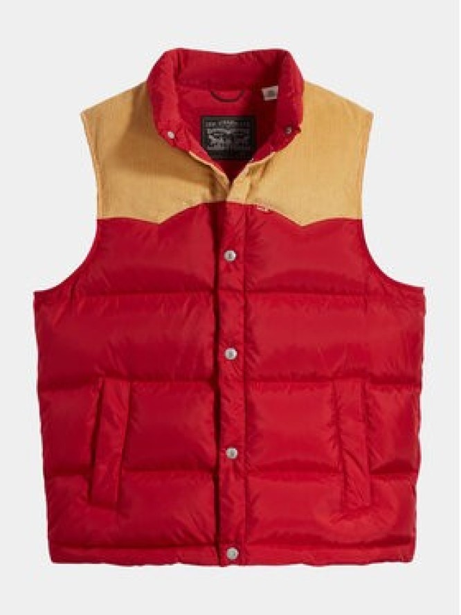 Levi's® Bezrękawnik Western Super Puffer A5634-0003 Czerwony Regular Fit