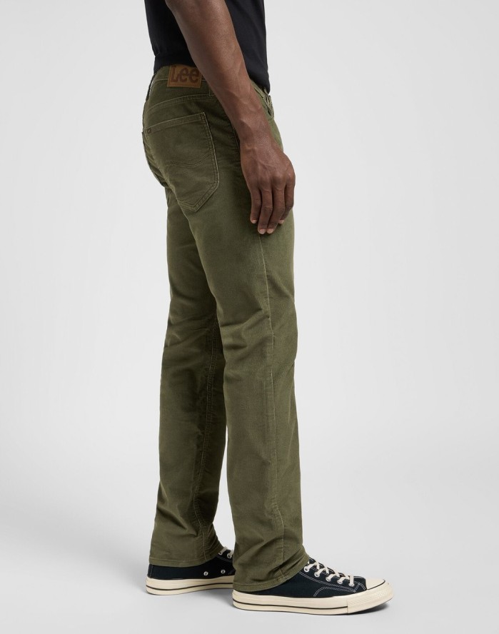 MESKIE SPODNIE LEE DAREN ZIP FLY MERCANTILE GREEN 112370534