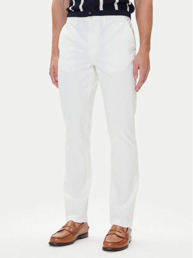 Tommy Hilfiger Chinosy Denton Essential MW0MW40262 Biały Straight Fit