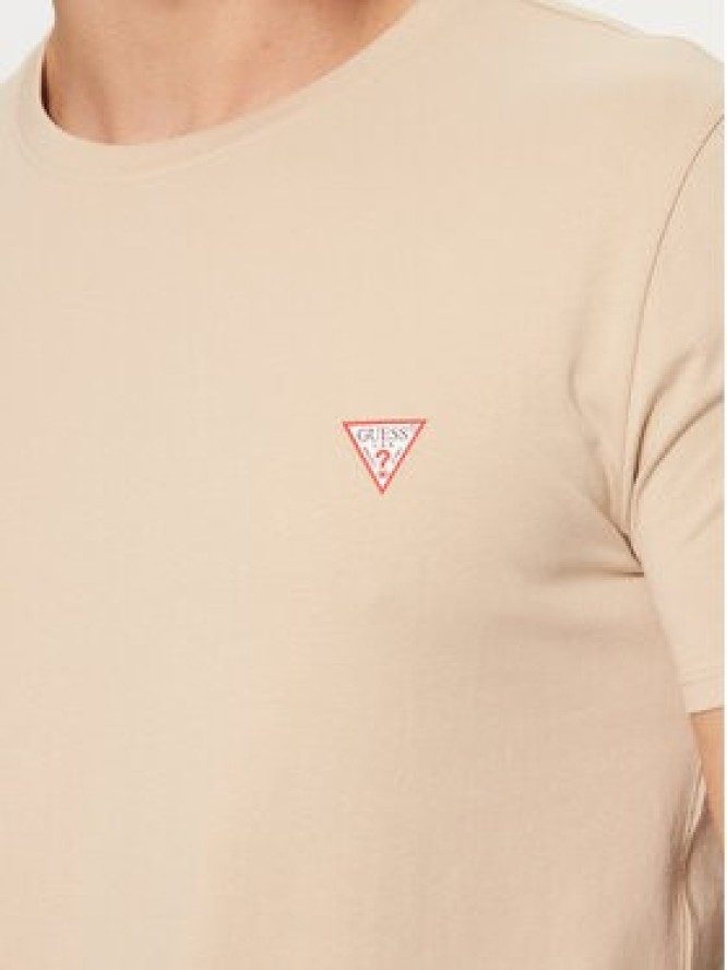 Guess T-Shirt M2YI24 J1314 Beżowy Slim Fit