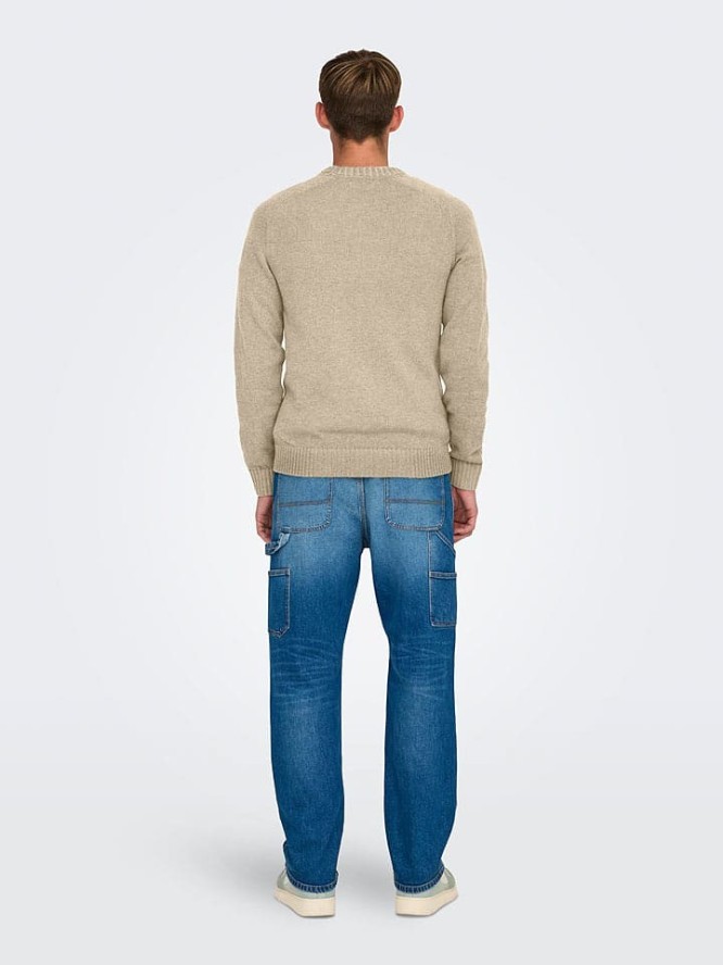 ONLY & SONS Sweter w kolorze beżowym rozmiar: L