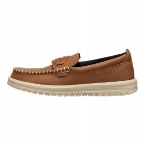 HeyDude Męskie Buty Mokasyny Wsuwane Skórzane Wally NXT Loafer Leather 44