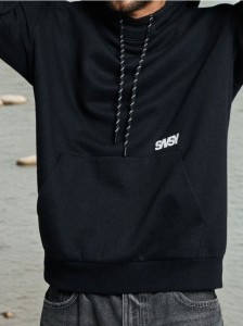 Bluza hoodie z wysokim kołnierzem - czarny