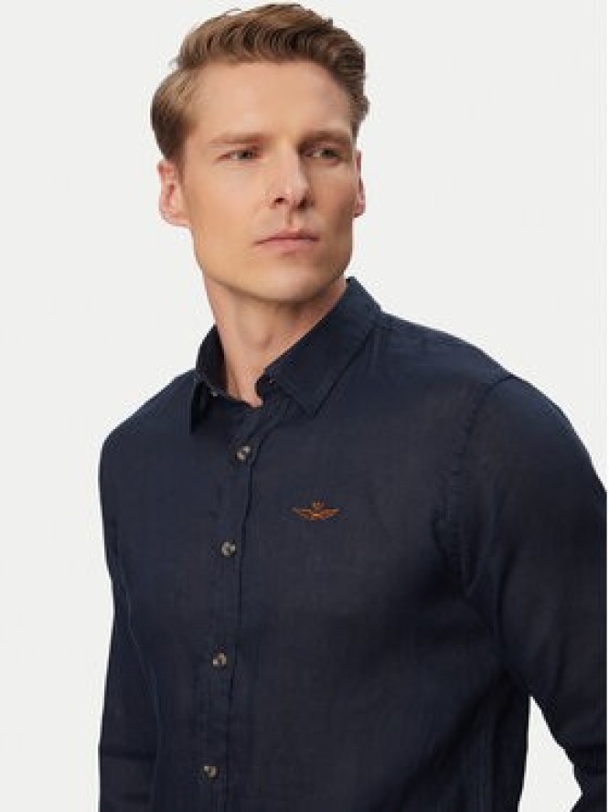 Aeronautica Militare Koszula 261CA1321UCT03089 Granatowy Regular Fit