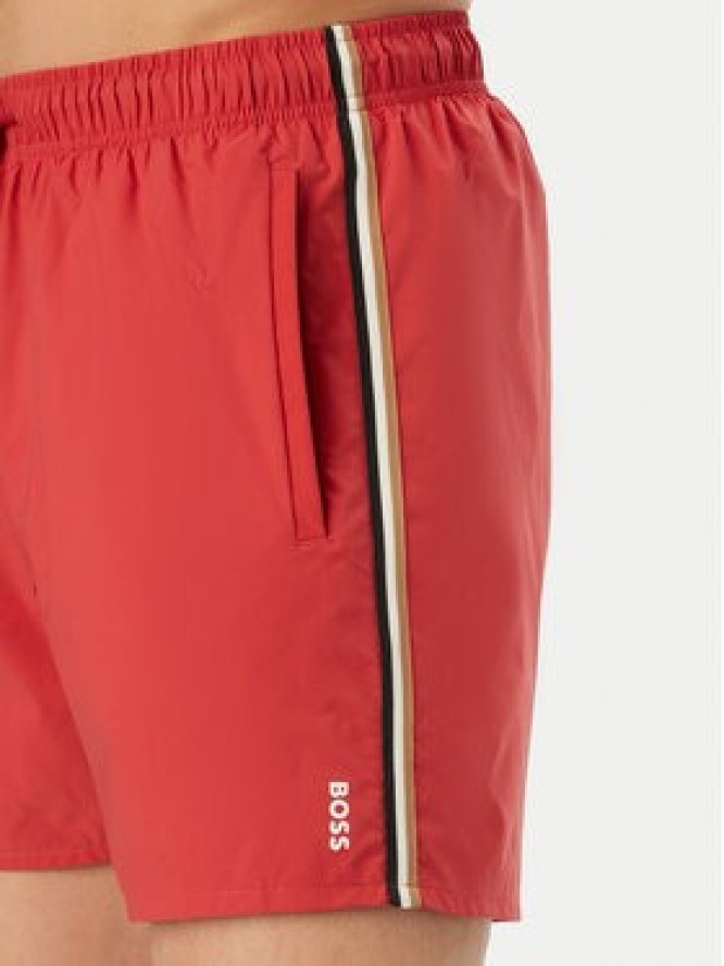 BOSS Szorty kąpielowe Iconic 50491594 Czerwony ciemny Regular Fit