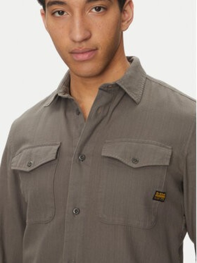 G-Star Raw Koszula Marine D24963-D454 C496 Szary Slim Fit