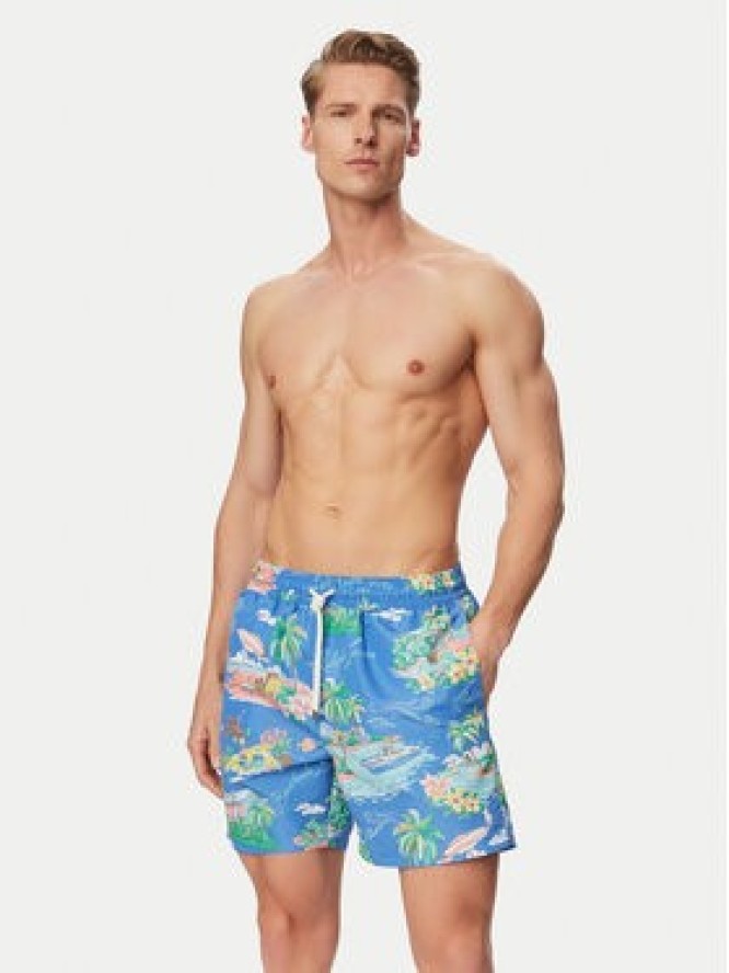 Polo Ralph Lauren Szorty kąpielowe 710B13657001 Niebieski jasny Classic Fit