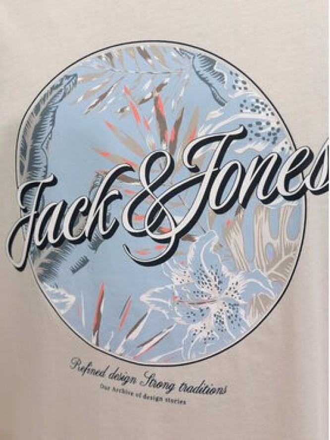 Jack & Jones T-Shirt Honolulu 12288088 Beżowy Regular Fit