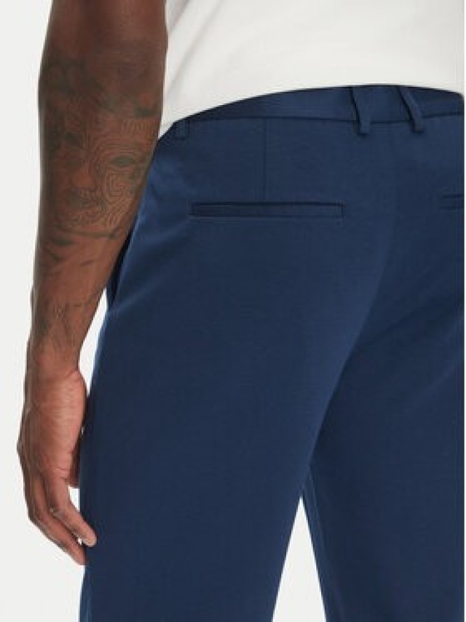 Lindbergh Chinosy 30-006052 Niebieski Slim Fit