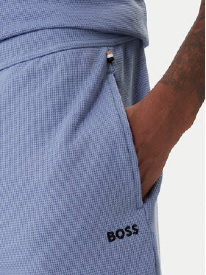 BOSS Szorty sportowe Waffle 50535884 Błękitny Regular Fit