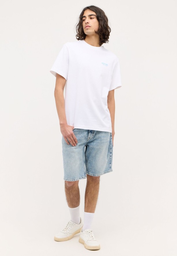 MĘSKA KOSZULKA MUSTANG T-shirt Alvarado Bright White 1015063 2007