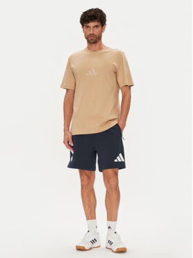 adidas T-Shirt Z.N.E. JW4737 Beżowy Regular Fit