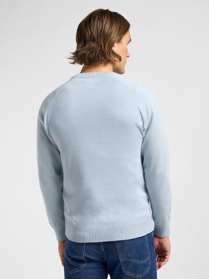 LEE MĘSKI SWETER LEE CLEAN RAGLAN SWEATER CONCRETE GRAY 112363891