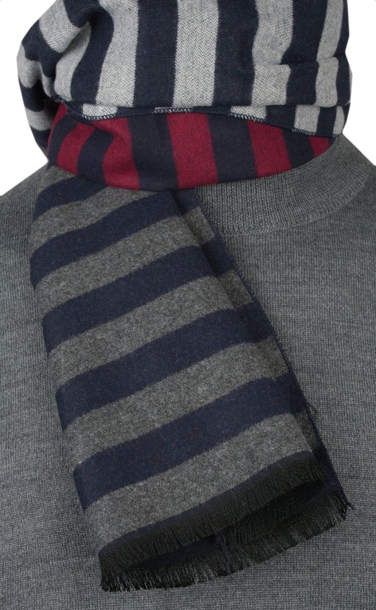 Męski Szalik Alties - Kolorowy w Paski