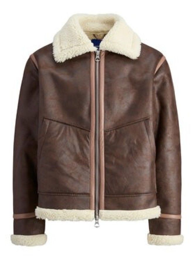 Jack & Jones Kurtka z imitacji skóry Liverpool 12282948 Brązowy Regular Fit