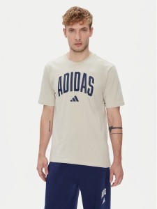adidas T-Shirt Collegiate Lineage Graphic JM6415 Beżowy Regular Fit