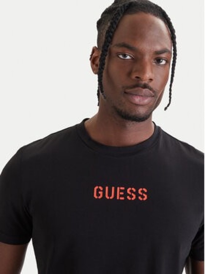 Guess T-Shirt U6GM01 K6YW1 Czarny Regular Fit
