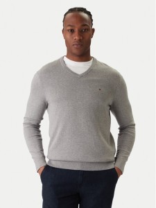 Tommy Hilfiger Sweter Essential MW0MW14745 Szary Regular Fit