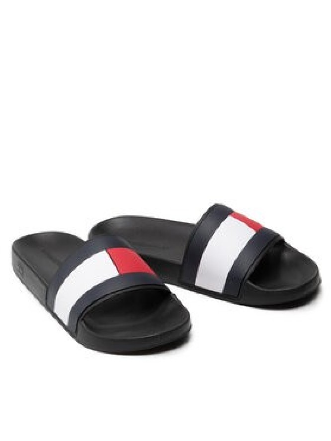 Tommy Hilfiger Klapki Rubber Th Flag Pool Slide FM0FM04263 Czarny