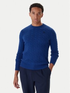 Robe di Kappa Sweter 63111DW Niebieski Regular Fit