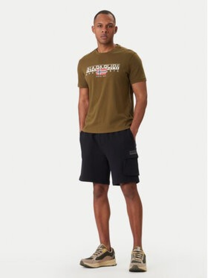 Napapijri T-Shirt S-Aylmer NP0A4HTO Zielony Regular Fit