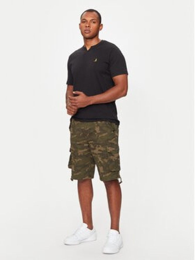 Brave Soul Szorty materiałowe MSRT-GEORGECAMOK Khaki Straight Fit