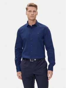 Tommy Hilfiger Koszula MW0MW39573 Granatowy Slim Fit