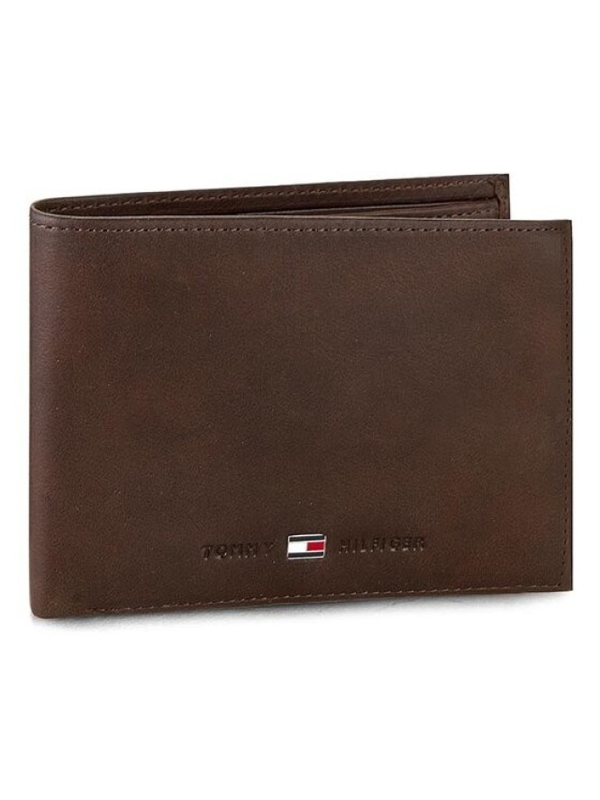 Tommy Hilfiger Portfel Johnson Cc And Coin Pocket AM0AM00659 Brązowy