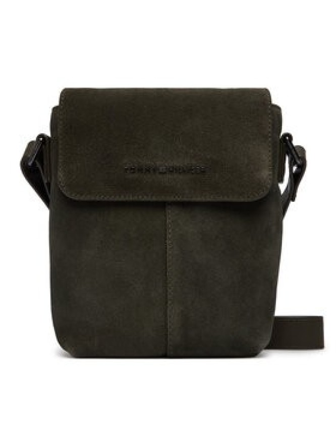 Tommy Hilfiger Saszetka Metal Logo Suede Crossbody Bag AM0AM14262 Zielony