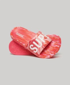superdry Marble Pool Sliders - klapki basenowe w marmurkowy wzór – HYPER FIRE