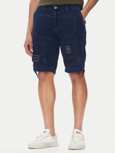 Aeronautica Militare Szorty jeansowe 251BE252CT3507 Granatowy Regular Fit