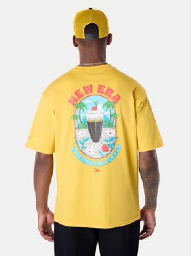 New Era T-Shirt 60596304 Żółty Regular Fit