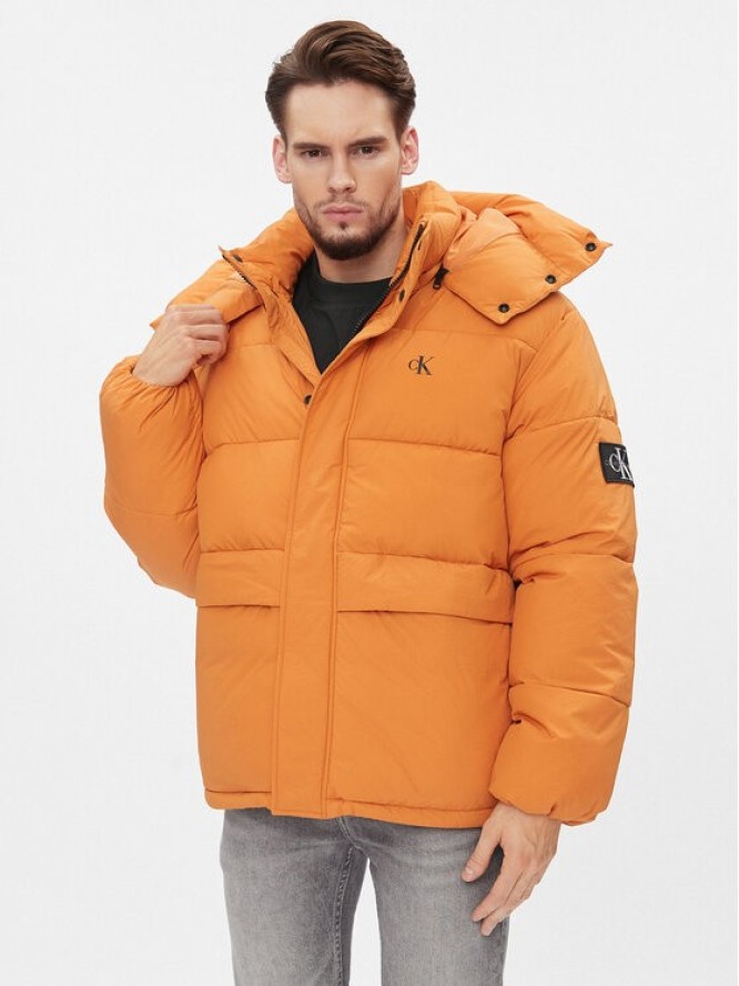 Calvin Klein Jeans Kurtka zimowa J30J323709 Pomarańczowy Relaxed Fit