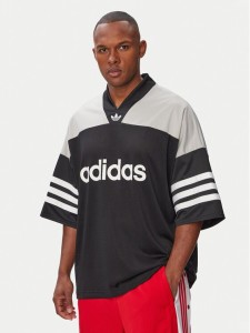 adidas T-Shirt Adicolor oversize Football Jersey KS7546 Czarny Oversize