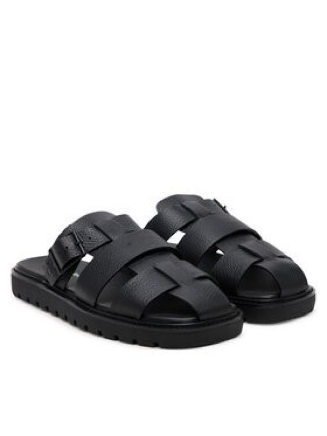 Calvin Klein Jeans Klapki Sq Molded Sandal Fisherman YM0YM01220 Czarny
