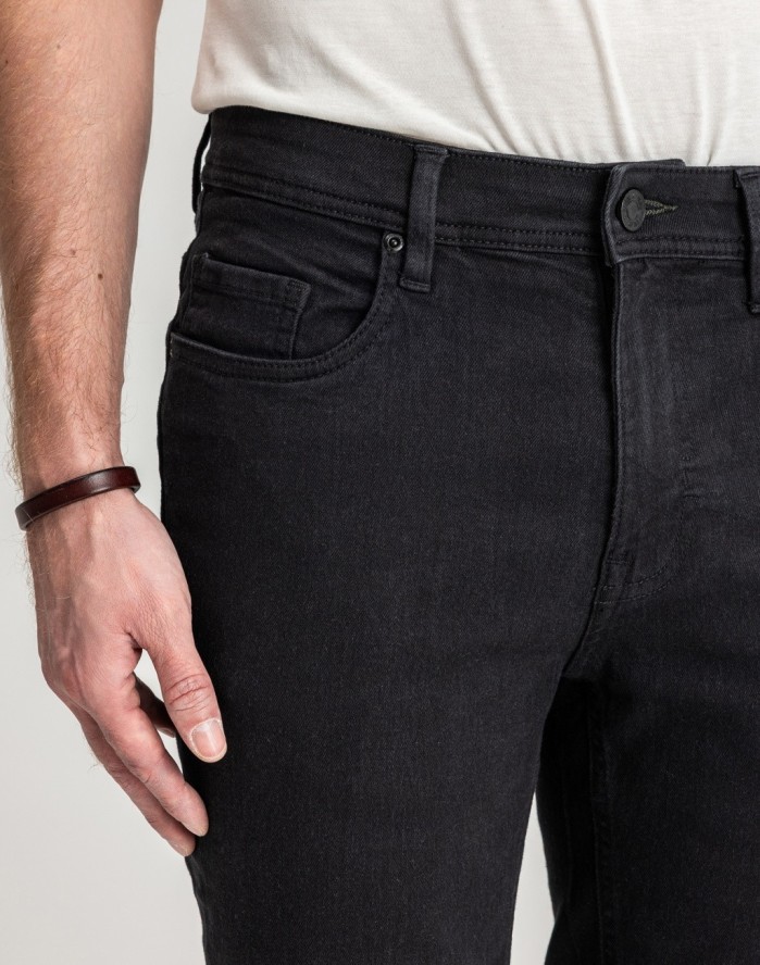 Męskie Spodnie Jeansowe Marcus Sebb 2214 Dry Black 14-200301