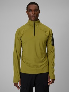 4F Bluza trekkingowa regular bez kaptura męska - zielona S