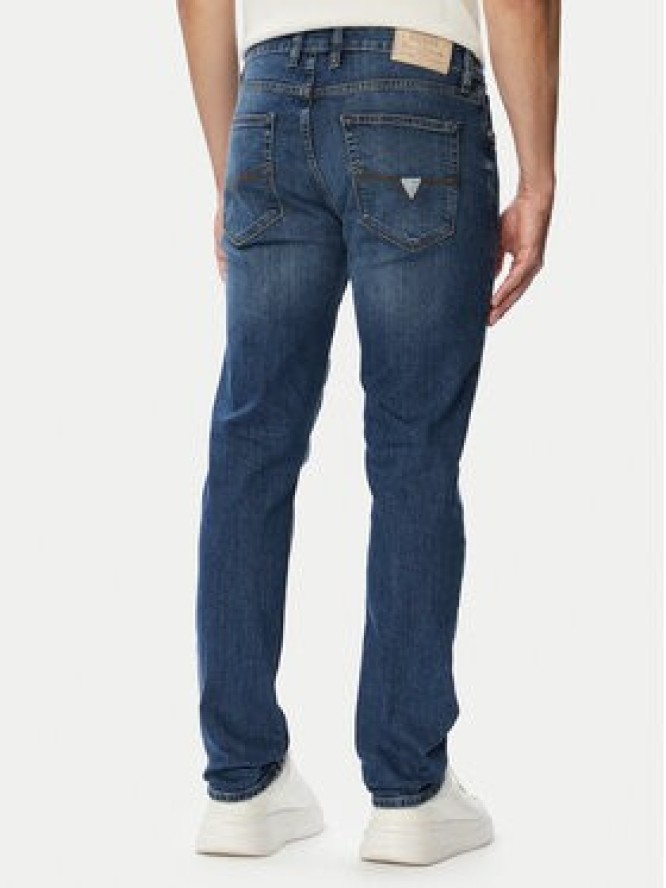 Guess Jeansy M6YAS2 D1475 Niebieski Slim Tapered Fit