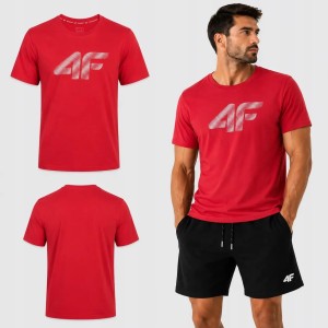 KOSZULKA MĘSKA 4F T-SHIRT BAWEŁNIANY SPORTOWY Z NADRUKIEM M3342 SS26