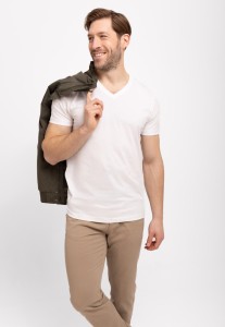 T-shirt z dekoltem w serek T-SLIT